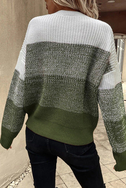 Colorblock Drop Shoulder Sweater