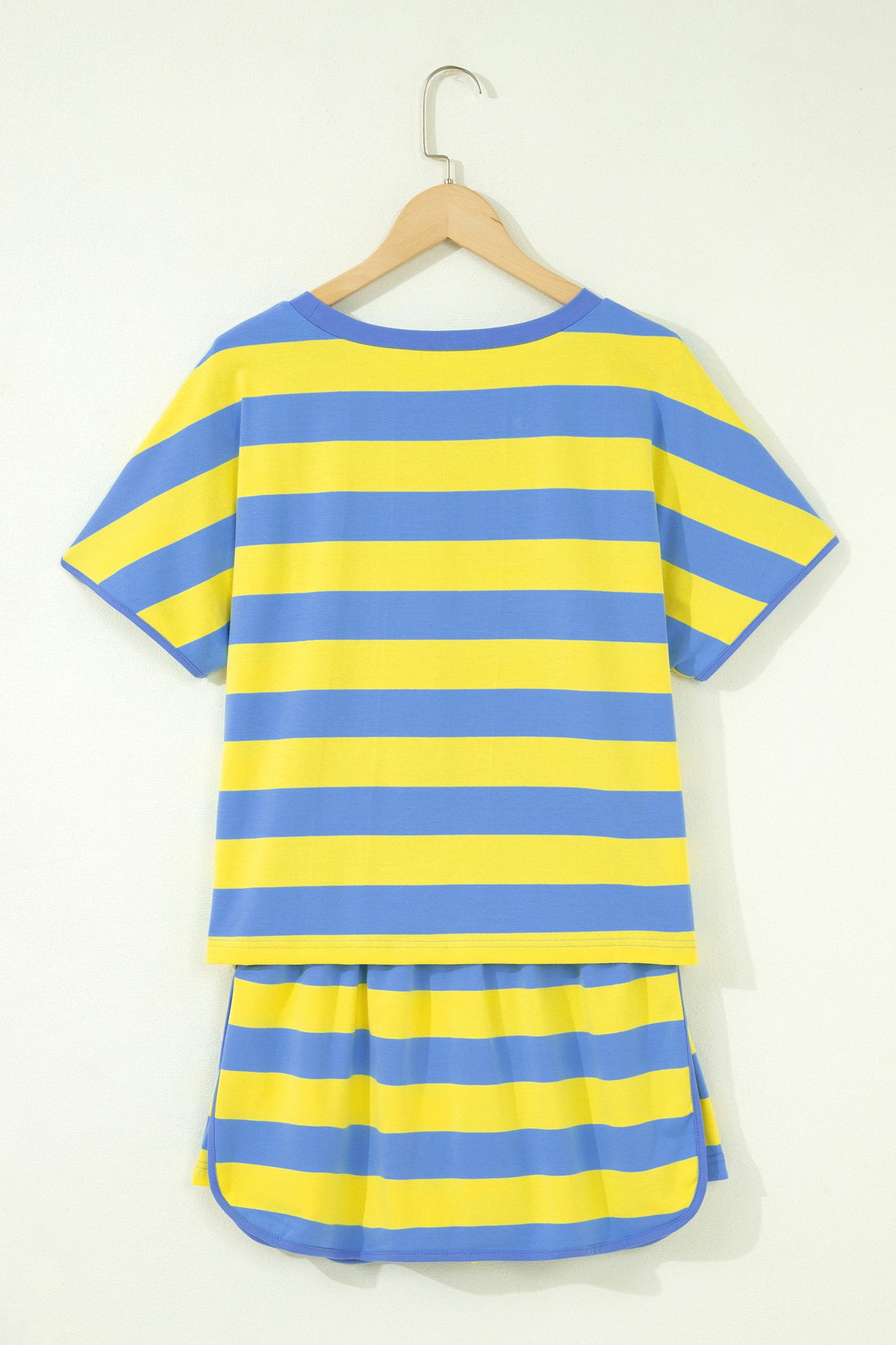 Stripe Dolman Tee & Drawstring Skort Set
