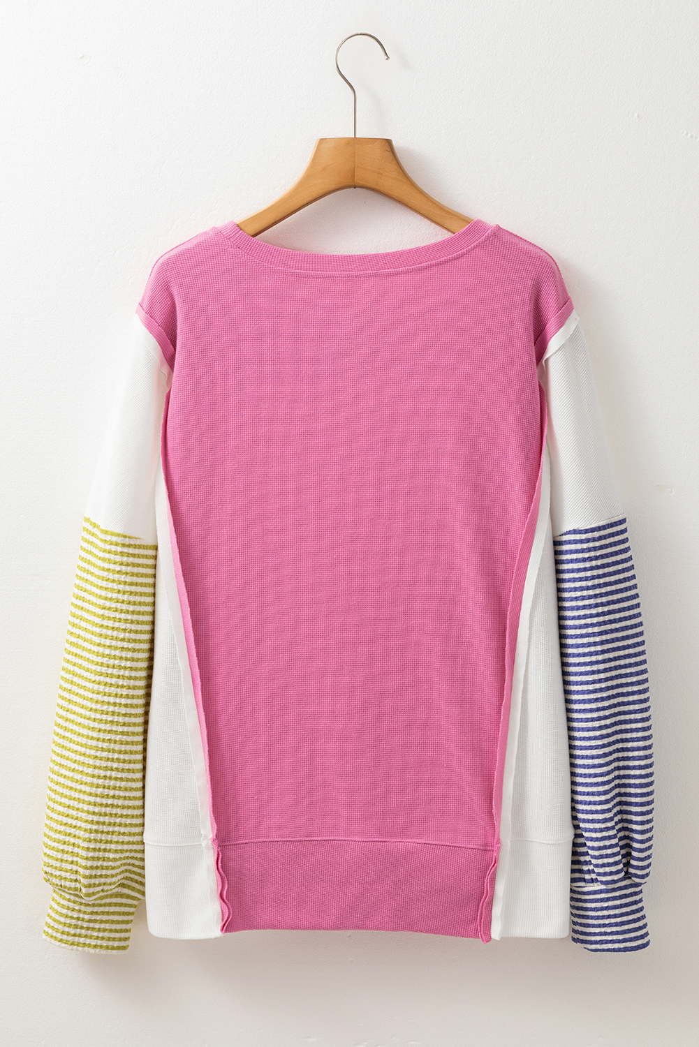 Stripe Reverse Seam Long Sleeve Top