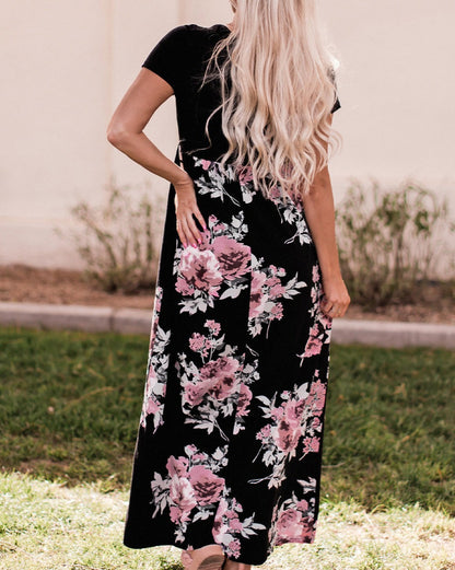 Floral Empire Waist Maxi Dress