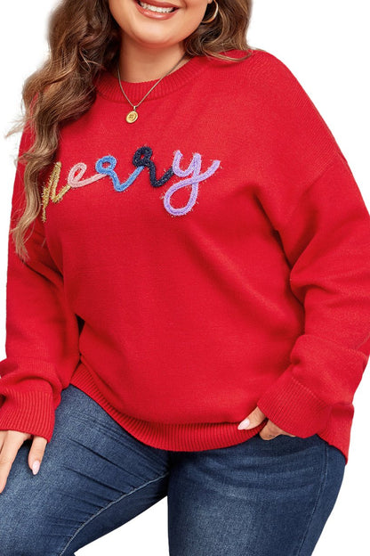 Merry Long Sleeve Sweater Plus Size