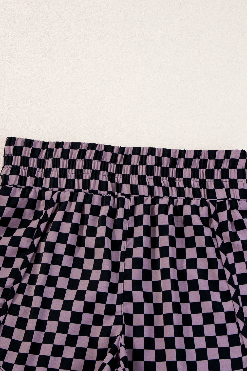 Leopard & Checker High Waist Athletic Shorts