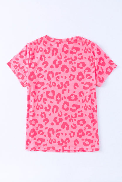 Leopard Short Sleeve Crewneck T-Shirt