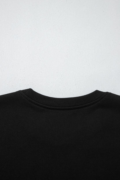 Solid Oversize Sweatshirt and Ribbed Leggings Set