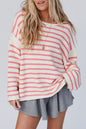 Stripe Drop Shoulder Oversized Sweater