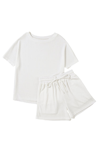 Waffle Tee and Shorts Set