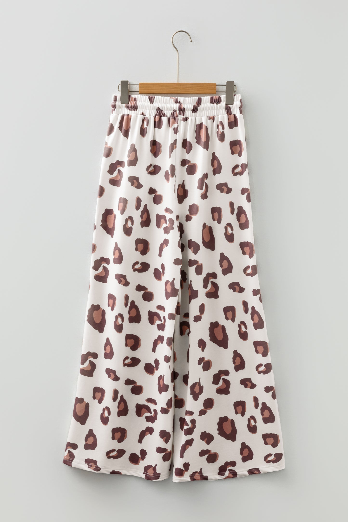 Leopard Drawstring High Waist Pocketed Pants