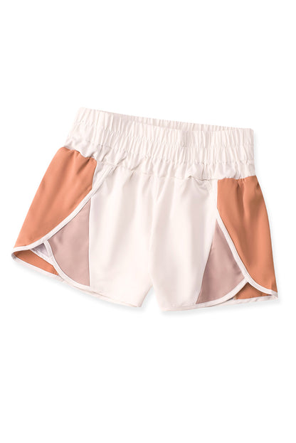 Colorblock High Waist Athletic Shorts