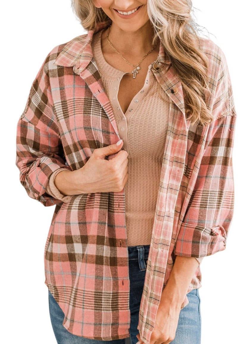 NEW! Plaid Long Sleeve Shirt