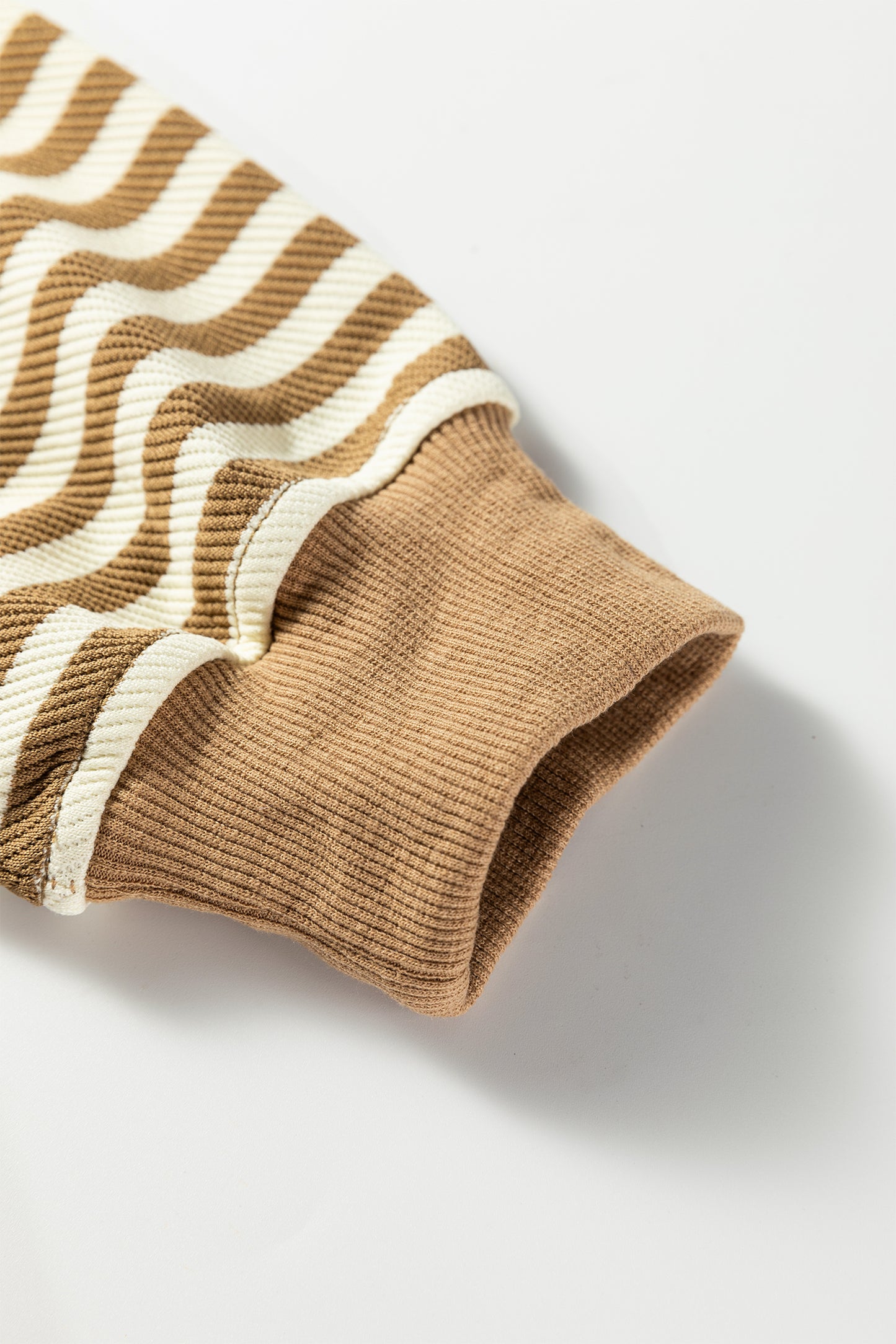 Stripe Textured Pullover Top and Mini Skirt Set