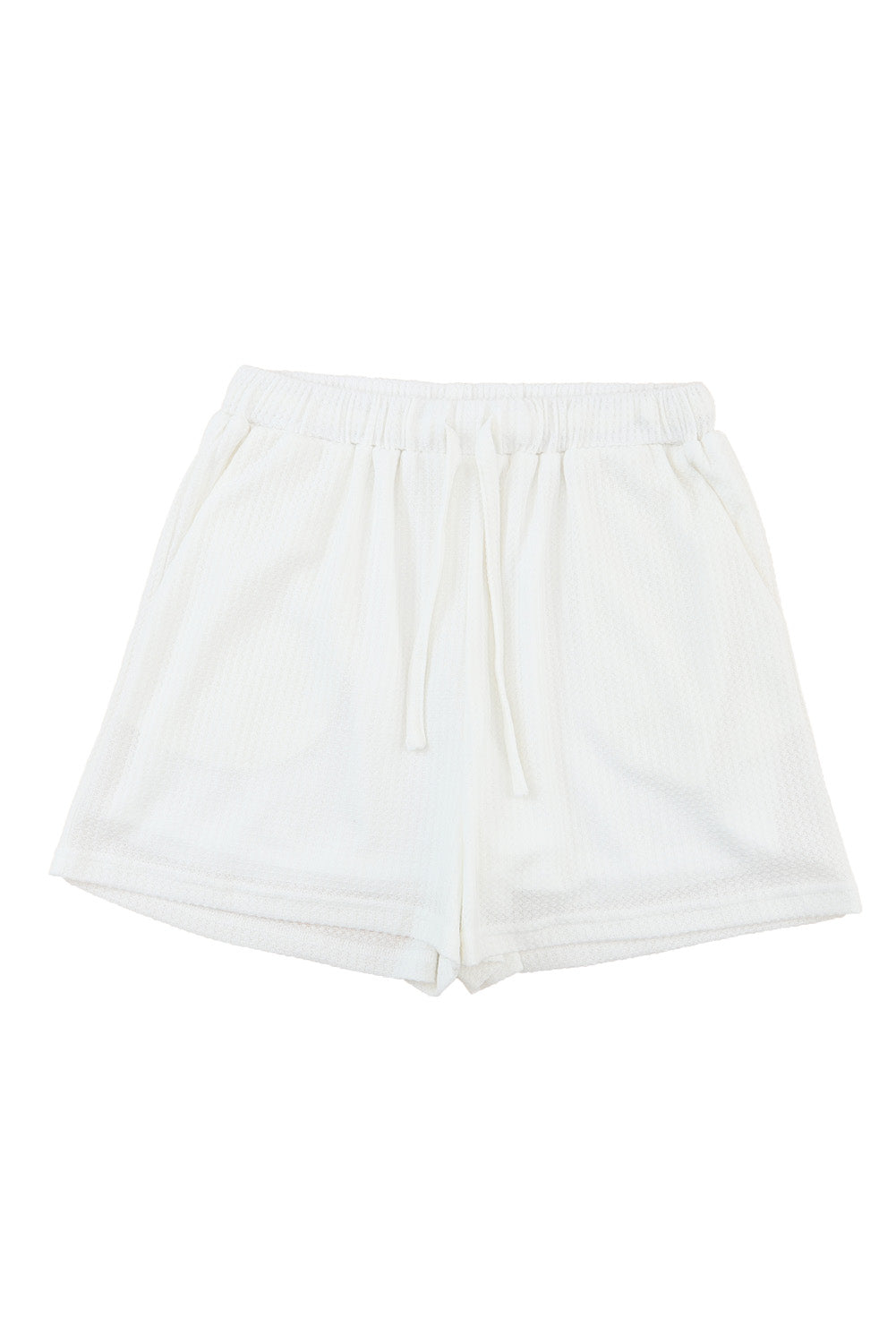 Waffle Drawstring Pocketed Lined Shorts