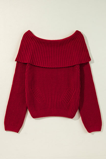 Solid Off Shoulder Sweater