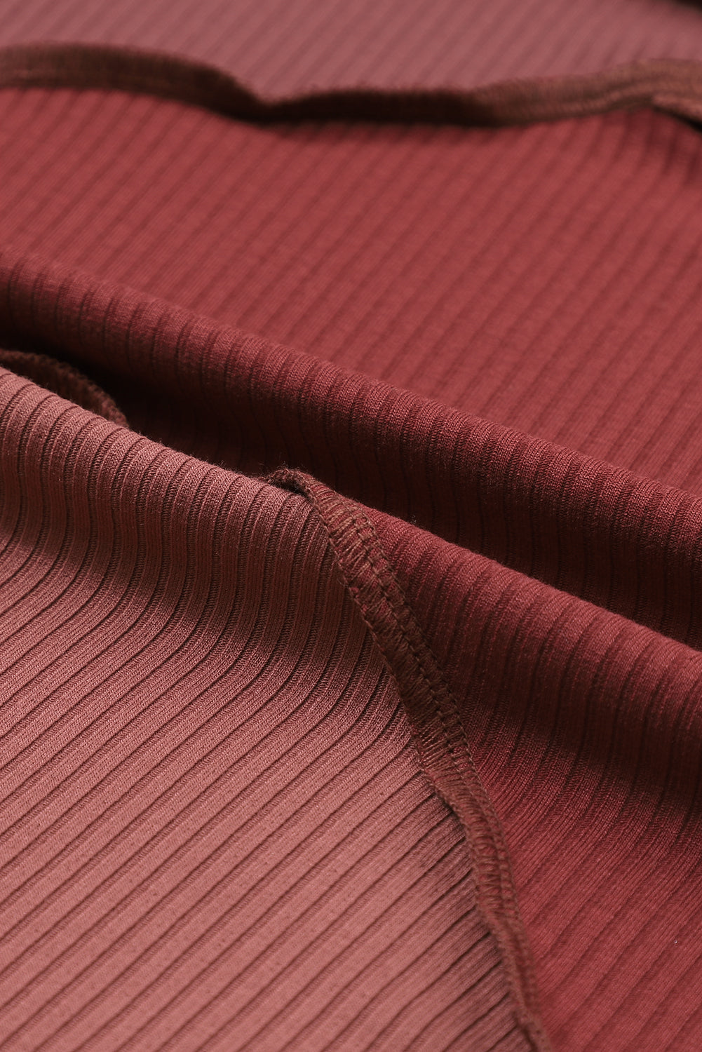 Colorblock Ribbed Reverse Seam Top