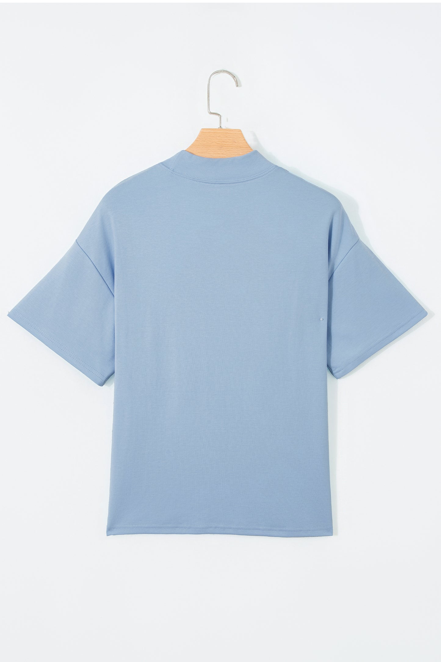 Oversized Solid Color High Neck Tee