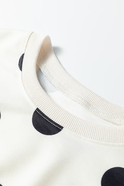 Polka Dot Pullover and Jogger Pants Set