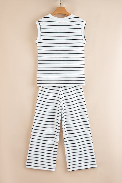Stripe Top and Pants Set