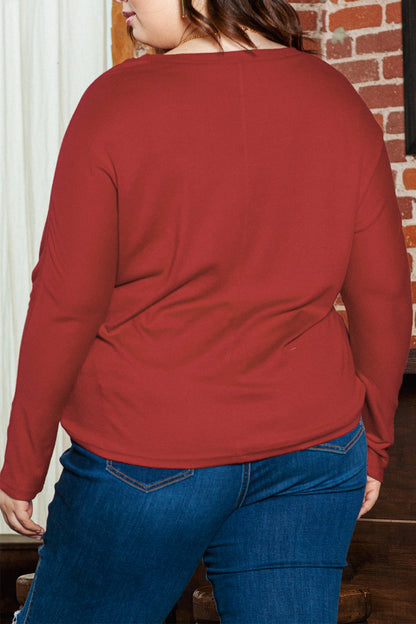 Plus Size Dolman Long Sleeve Top