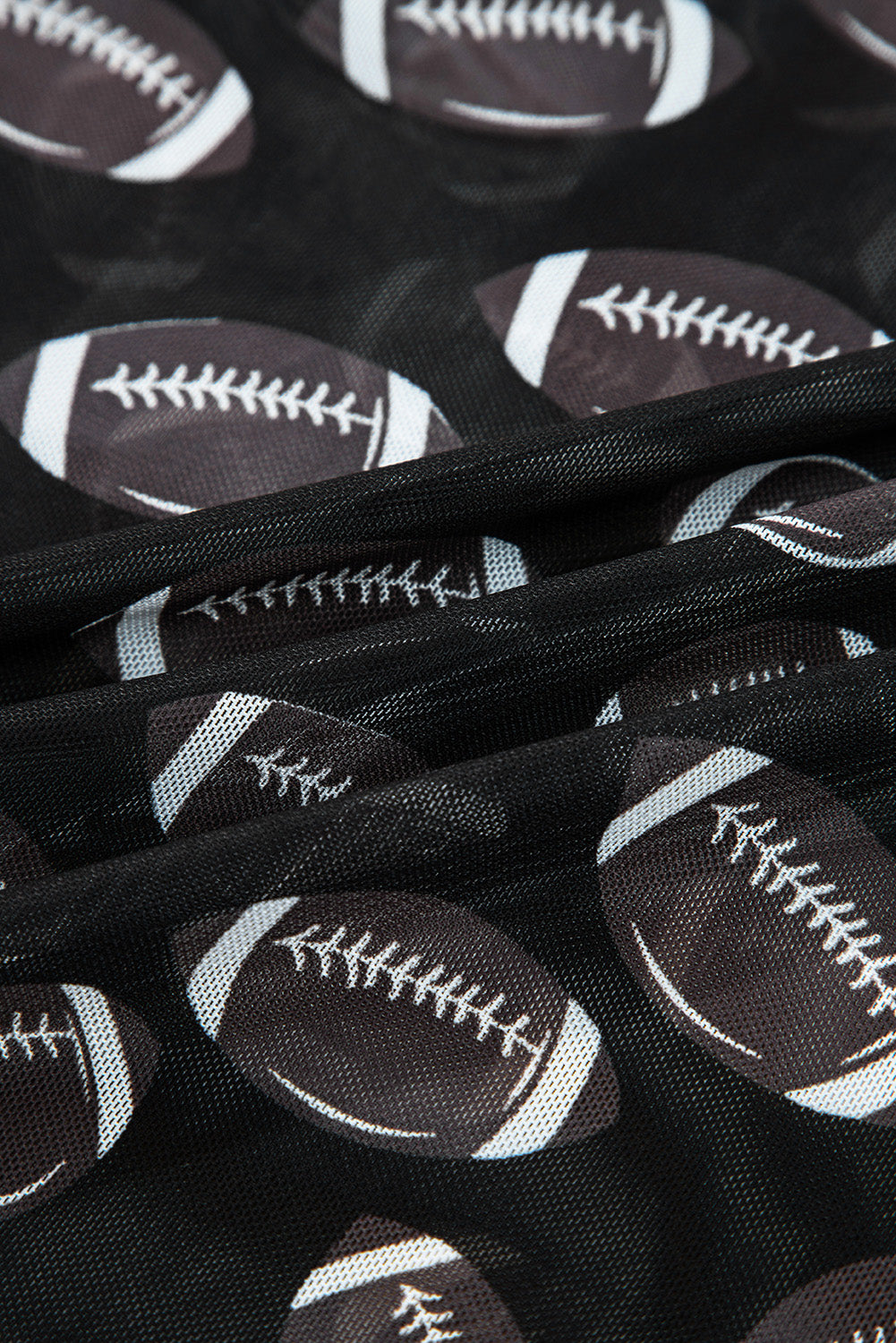 Game Day Sheer Mesh Long Sleeve Top