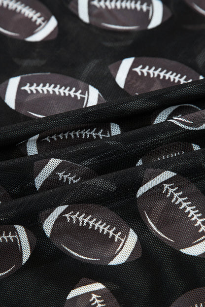 Game Day Sheer Mesh Long Sleeve Top