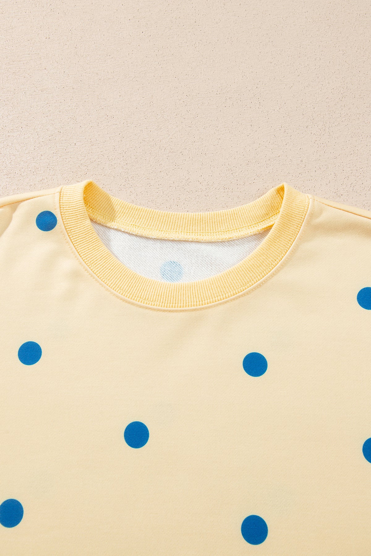Polka Dot Patchwork Side Stripe Top & Pants Set