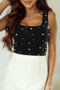 Pearl Square Neck Crop Top