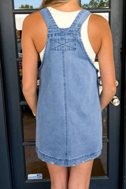 Denim Adjustable Straps Overall Dress