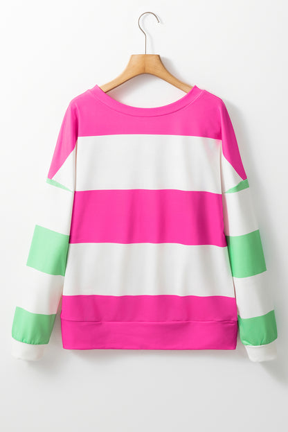 Colorblock Stripe Long Sleeve Top