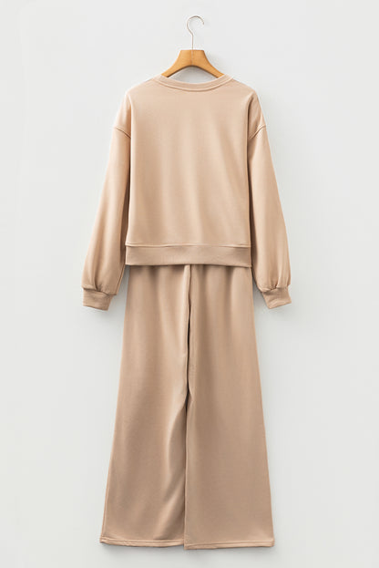 Varsity Stripe Crewneck Pullover and Sweatpants Set