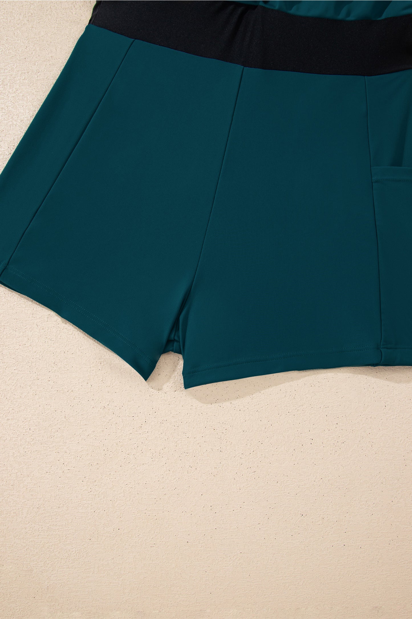 Contrast Trim Ruffle High Waist Swim Dress