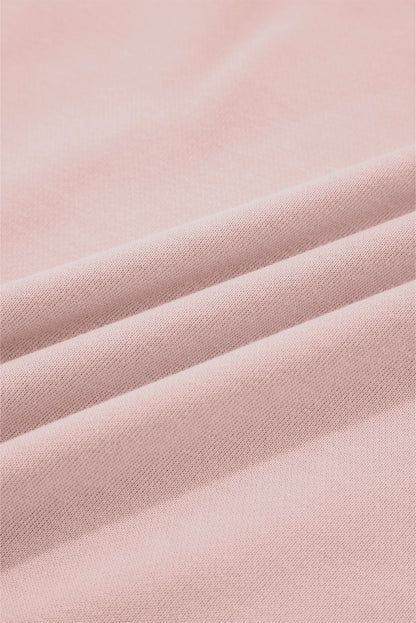 Solid Puff Sleeve Top and Drawstring Pants Set