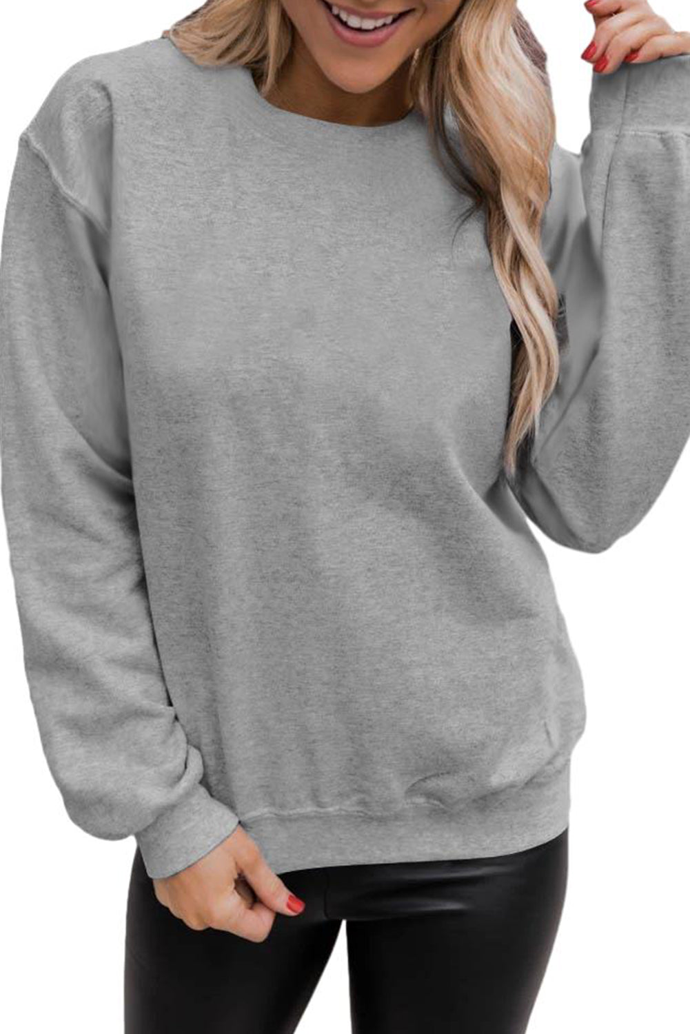 Crewneck Long Sleeve Pullover Sweatshirt