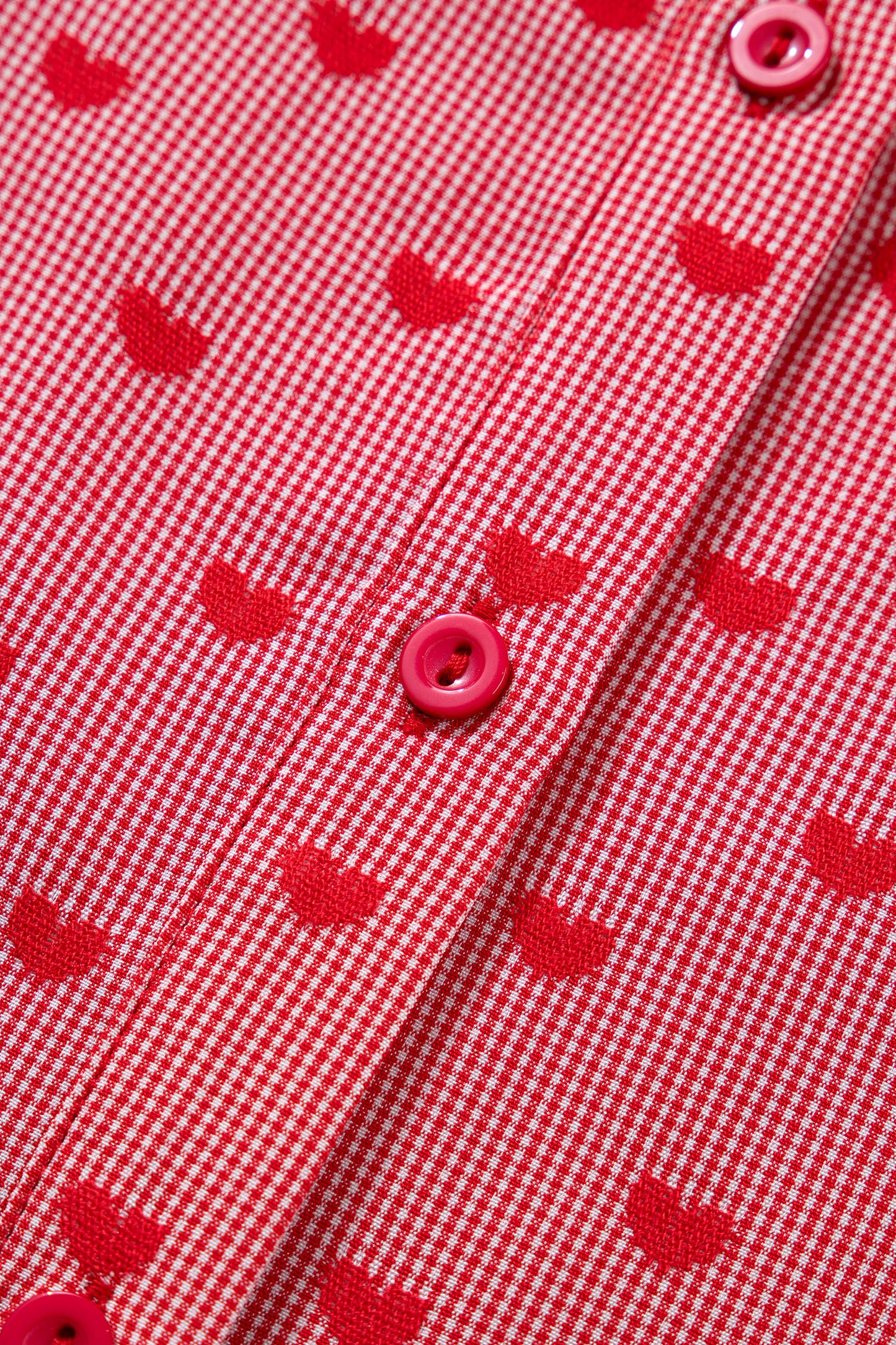 Valentine Heart Short Sleeve Buttoned Shirt
