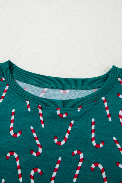 Christmas Candy Cane Top and Pants Lounge Set