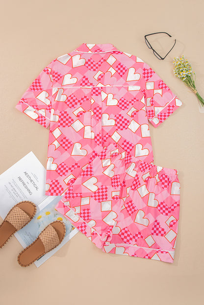 Valentine Heart Shirt and Shorts Pajama Set
