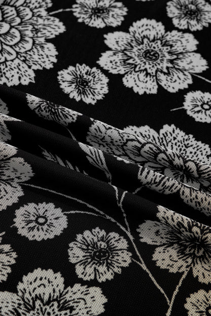 Floral Mesh Thumbhole Long Sleeve Top
