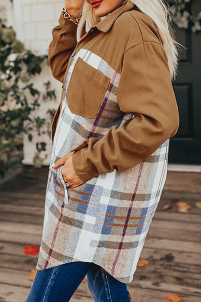 Plaid Long Sleeve Mini Dress