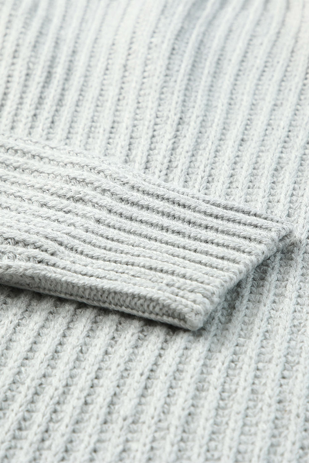 Solid Buttoned Drop Shoulder Sweater