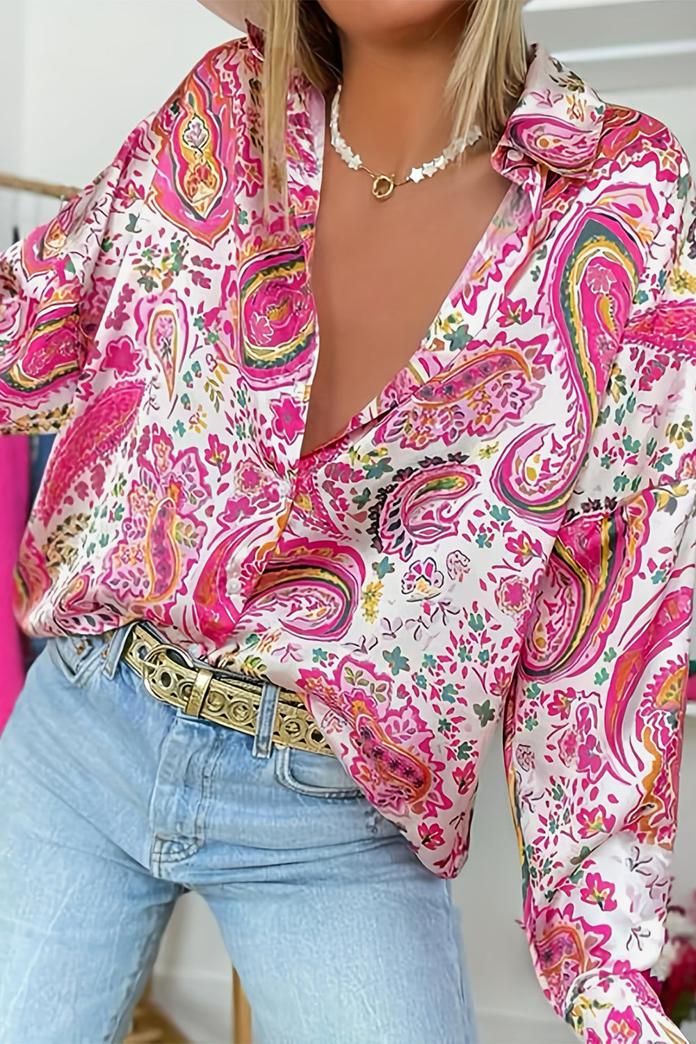 Floral Paisley Buttoned Shirt