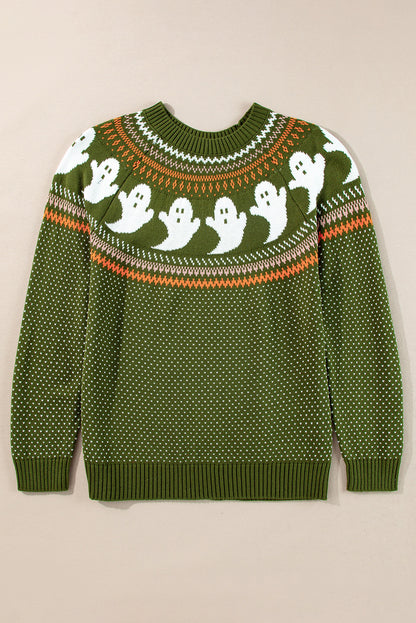 Halloween Ghost Drop Shoulder Sweater