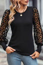 Leopard Mesh Puff Sleeve Top