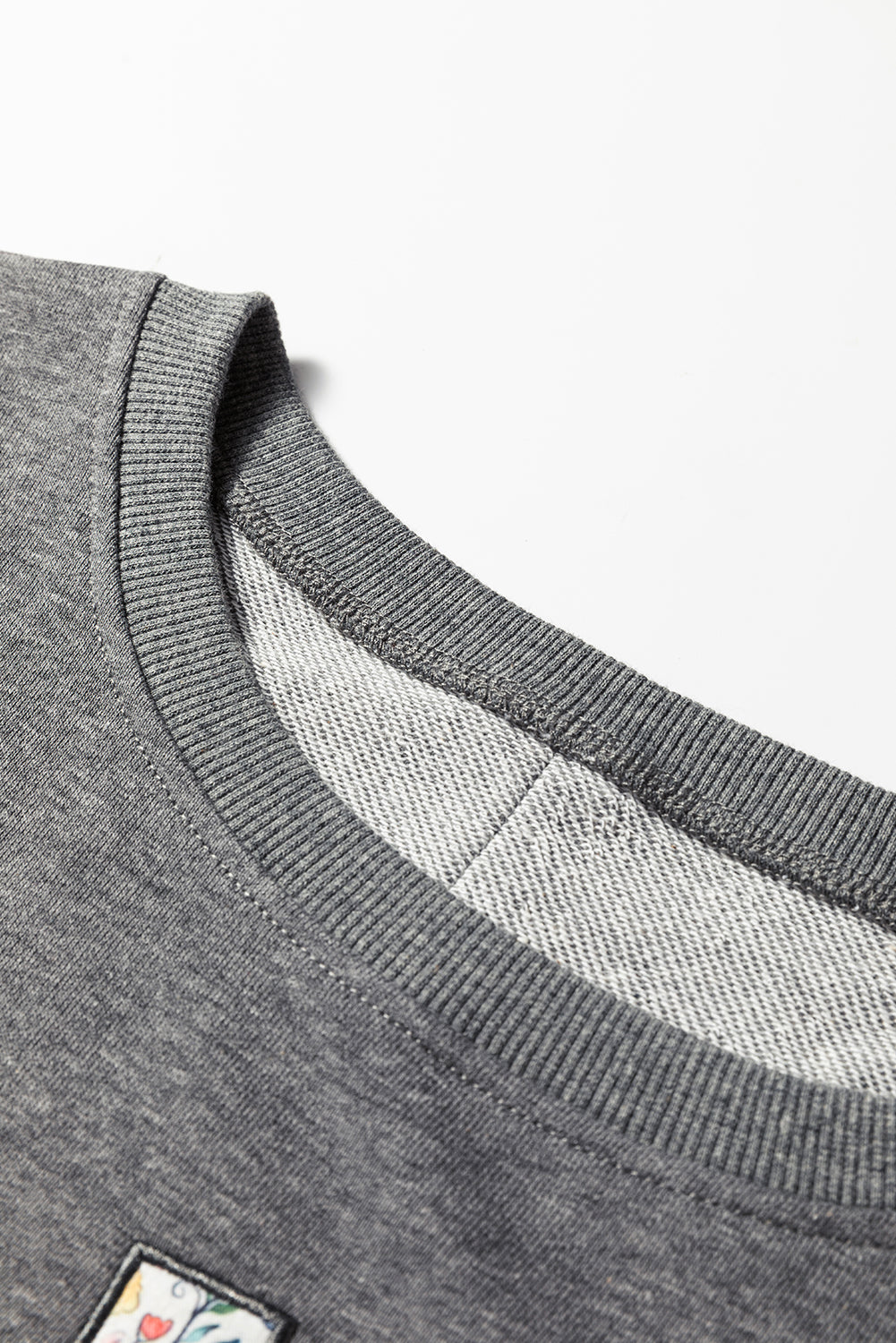 Valentine LOVE Floral Patchwork Reverse Seam Sweatshirt