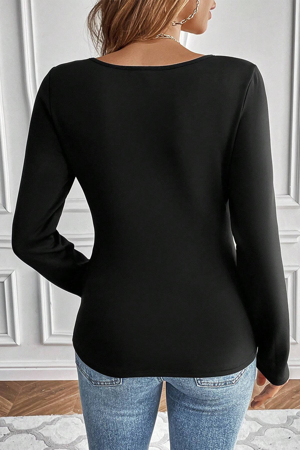 Solid Scoop Neck Thermal Top