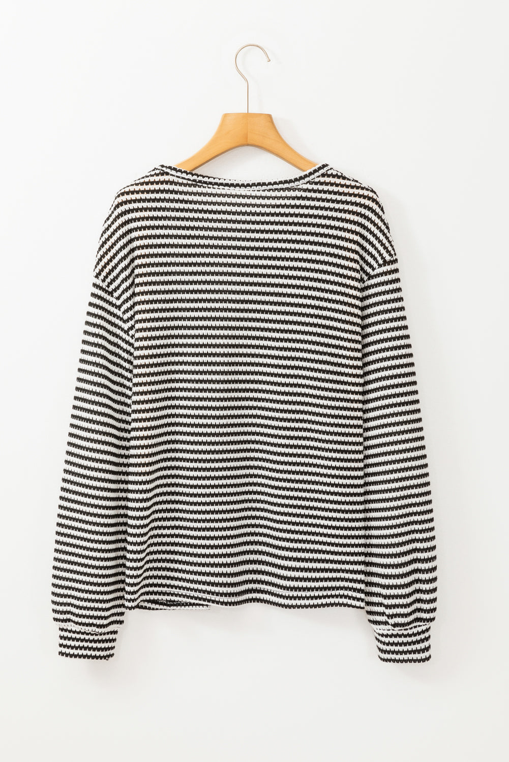 Stripe Round Neck Long Sleeve Top