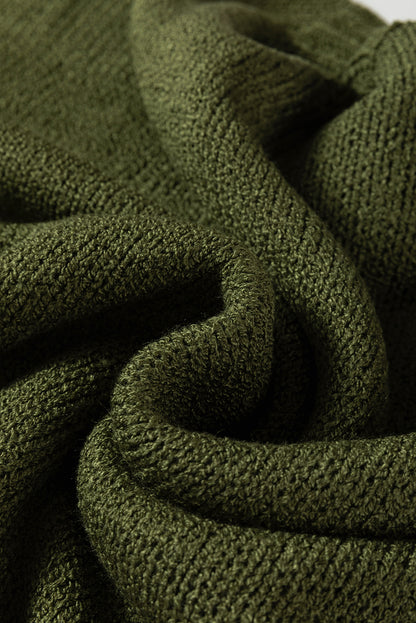 Solid Slouchy Drop Shoulder Sweater Dress