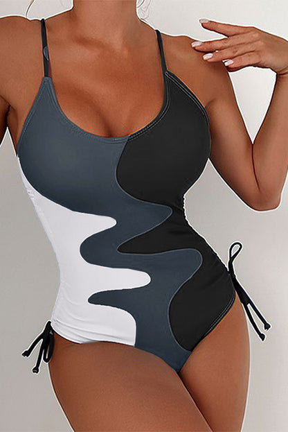 Colorblock One Piece Swimsuit