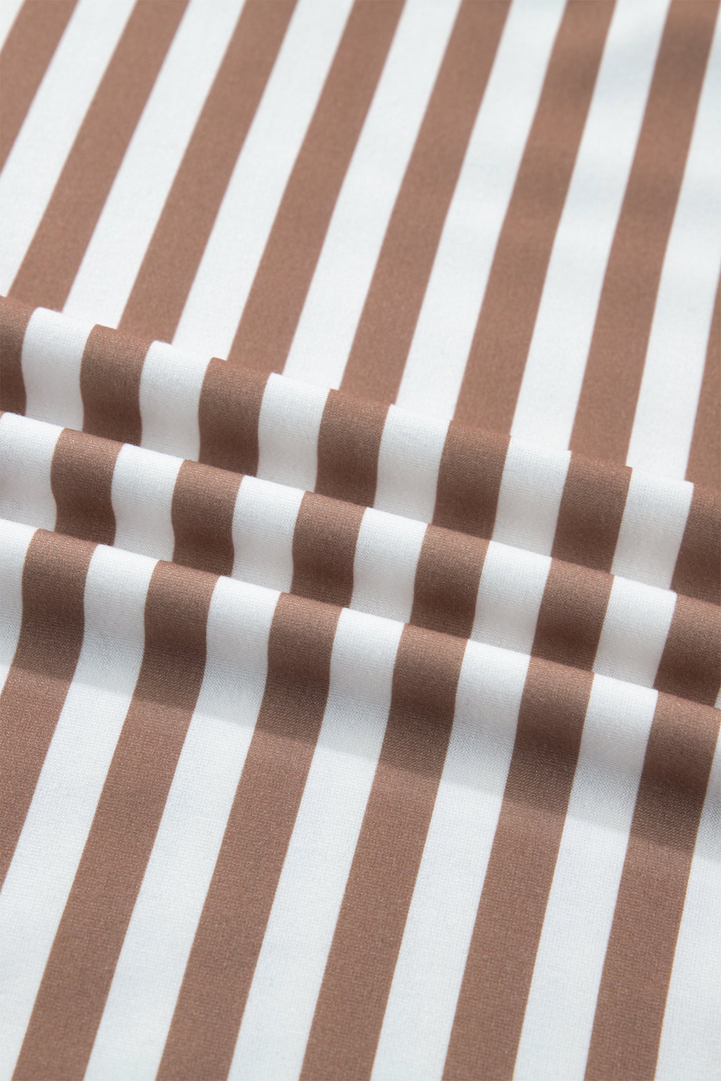 Stripe Short Bubble Sleeve T-Shirt