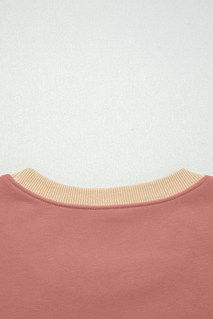 Star Patchwork Reverse Seam Drop Shoulder Sweatshirt