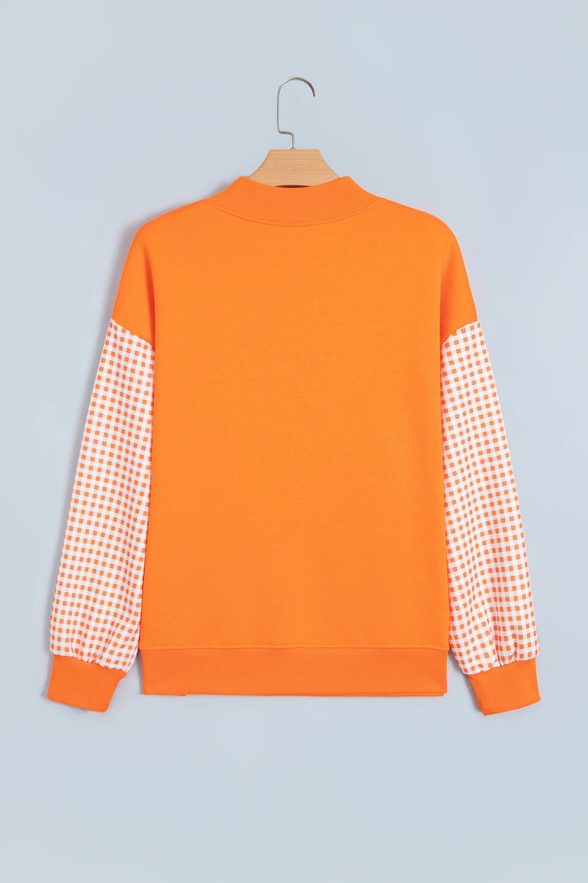 JOLLY & SPOOKY Gingham Patchwork Oversized Sweatshirt