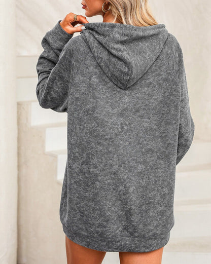 Mineral Wash Pullover Pocketed Hoodie