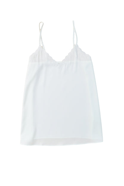 Embroidered Scallop V-Neck Camisole Top